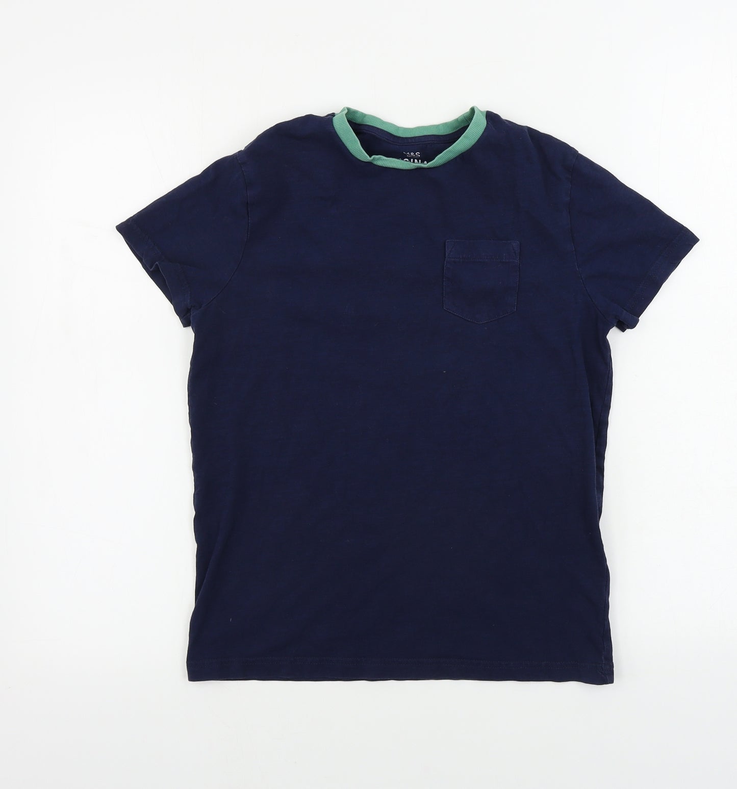 Marks and Spencer  Boys Blue   Basic T-Shirt Size 10-11 Years