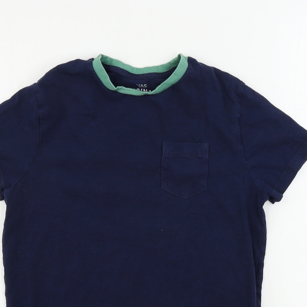 Marks and Spencer  Boys Blue   Basic T-Shirt Size 10-11 Years