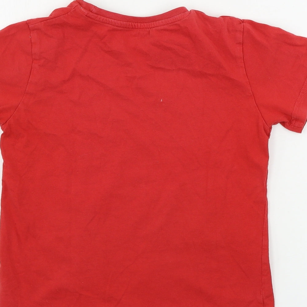Vertbaudet  Boys Red   Basic T-Shirt Size 10 Years