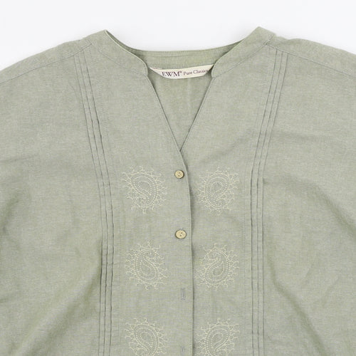 EWM Womens Green   Basic Button-Up Size 20