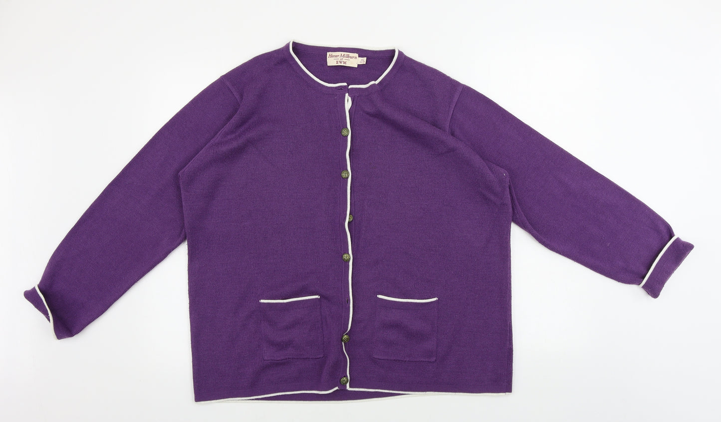 EWM Womens Purple   Cardigan Jumper Size XL
