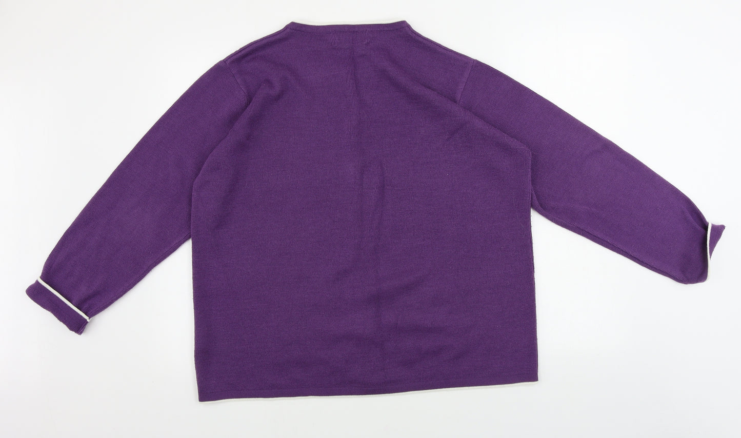 EWM Womens Purple   Cardigan Jumper Size XL