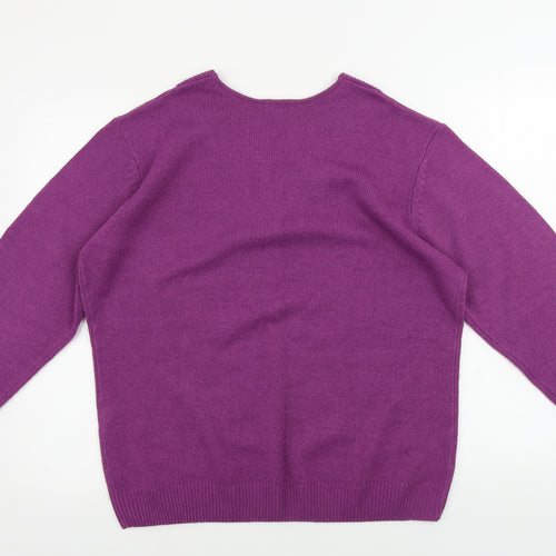 Damart Womens Purple   Pullover Jumper Size L