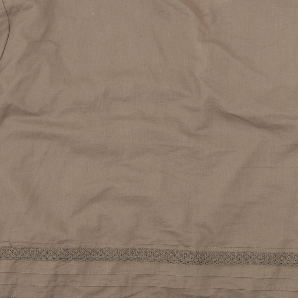 Damart Womens Brown   Basic Button-Up Size 22