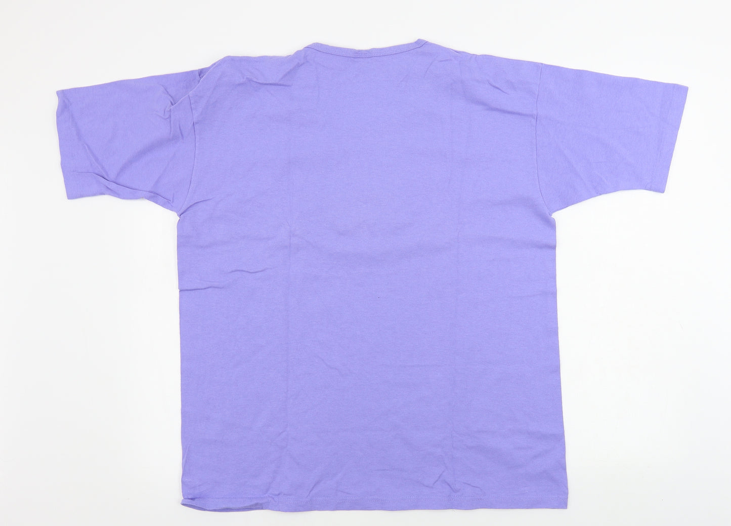 Damart Womens Blue Floral  Basic T-Shirt Size XL