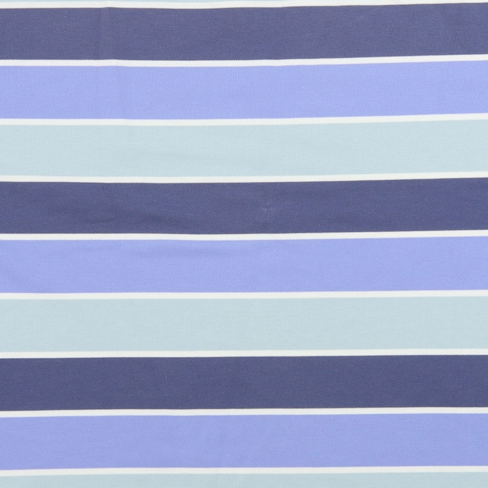 Bonmarché  Womens Blue Striped  Basic T-Shirt Size L