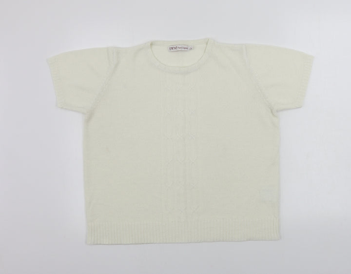 EWM Womens Ivory Pullover Jumper Size L