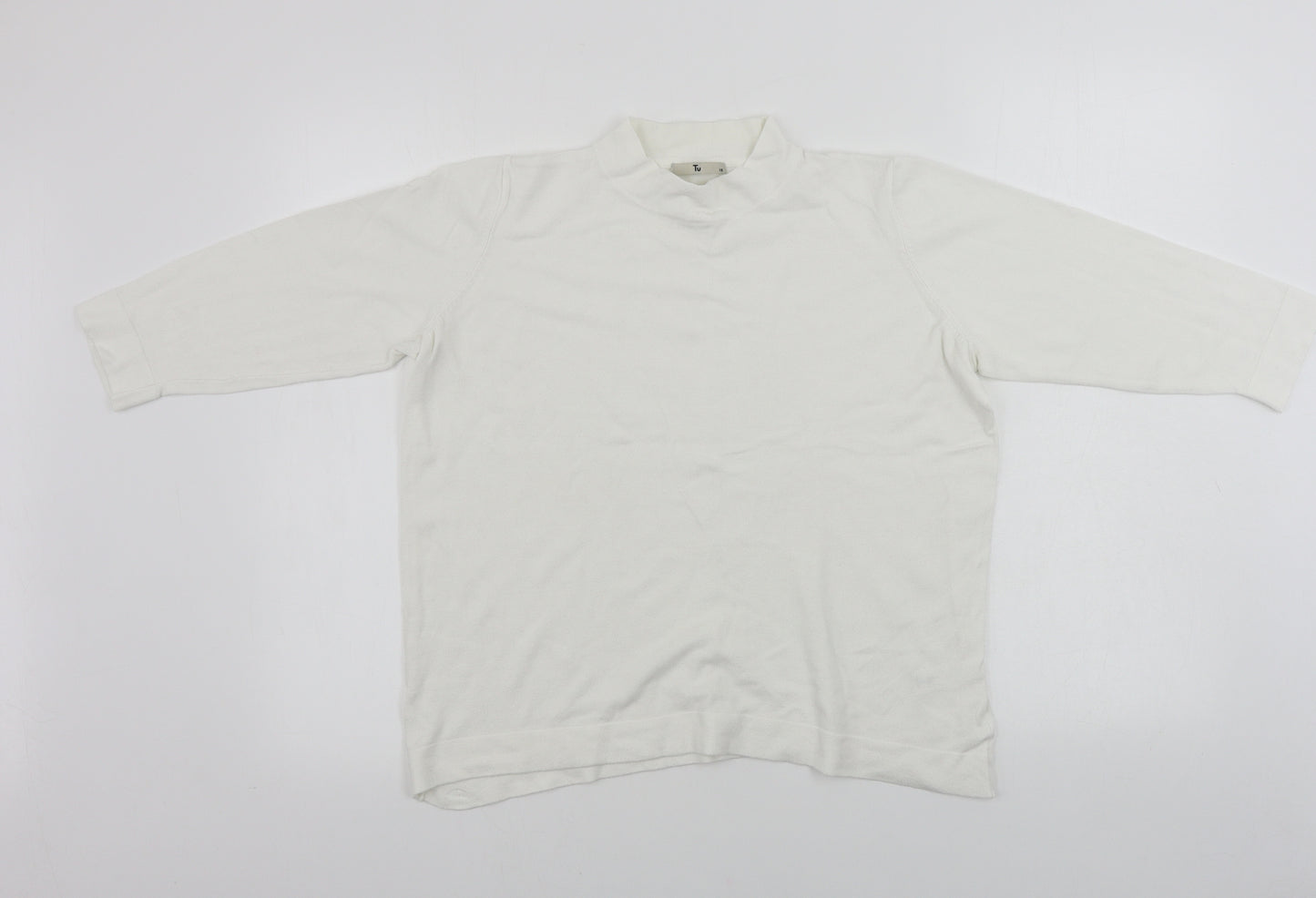 TU Womens White   Basic T-Shirt Size 18
