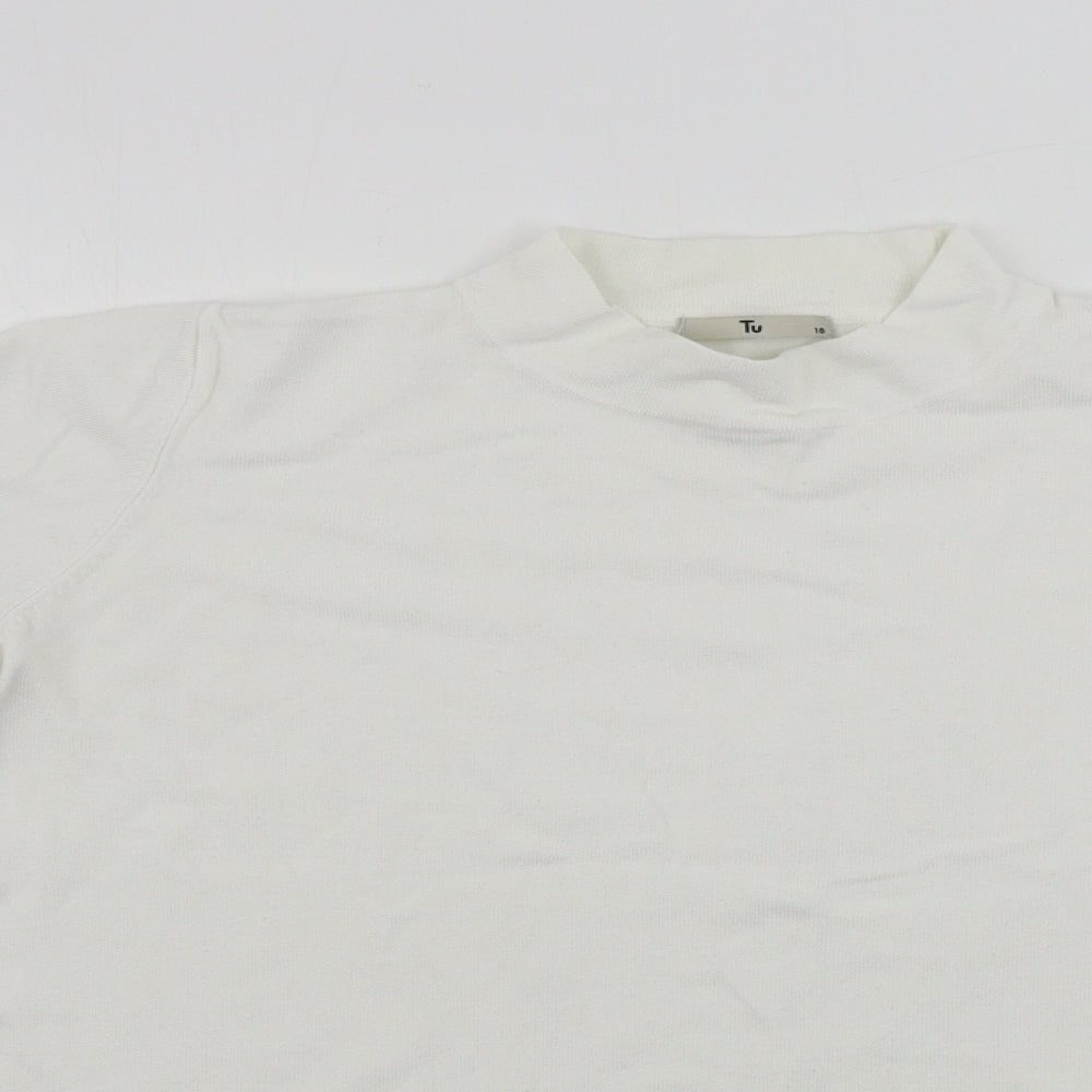 TU Womens White   Basic T-Shirt Size 18