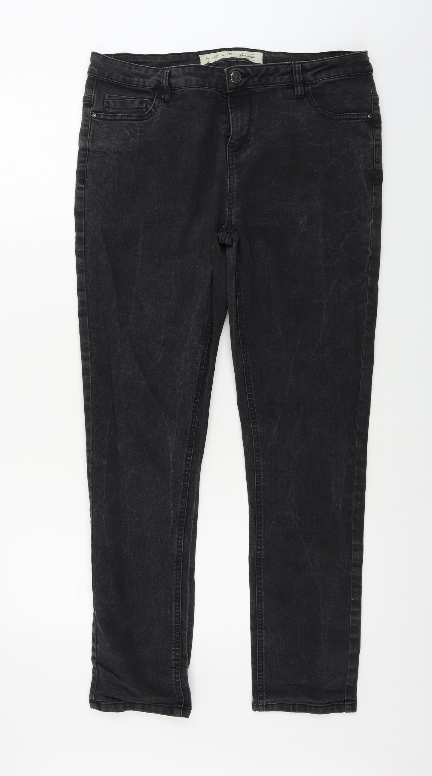 denim co Womens Black   Straight Jeans Size 16 L27 in