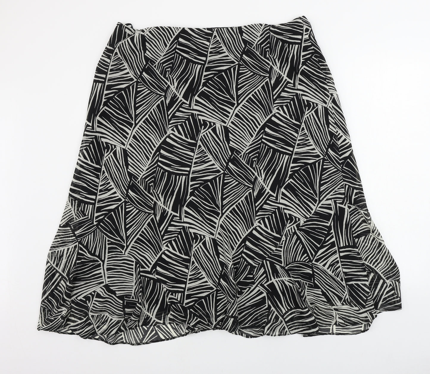 EWM  Womens Black Striped  A-Line Skirt Size 22