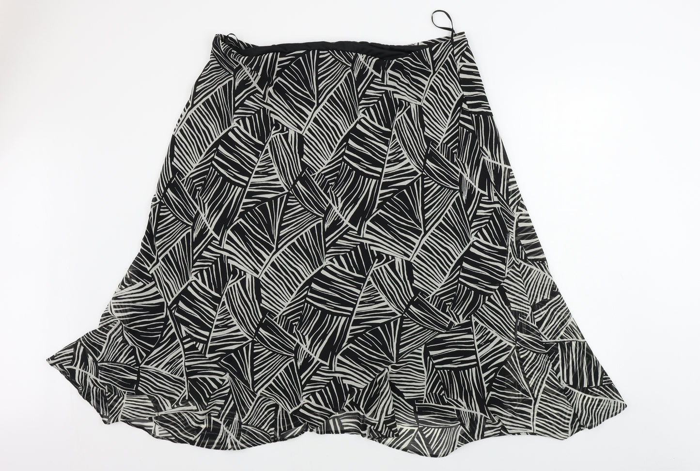 EWM  Womens Black Striped  A-Line Skirt Size 22