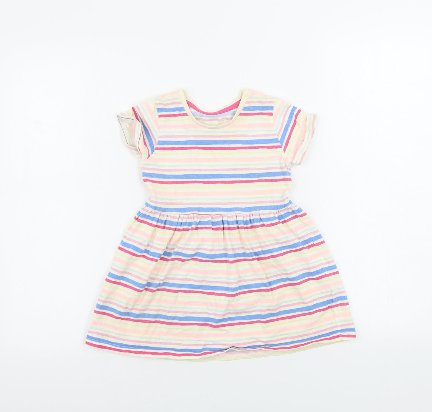Matalan Girls White Striped  A-Line  Size 2-3 Years