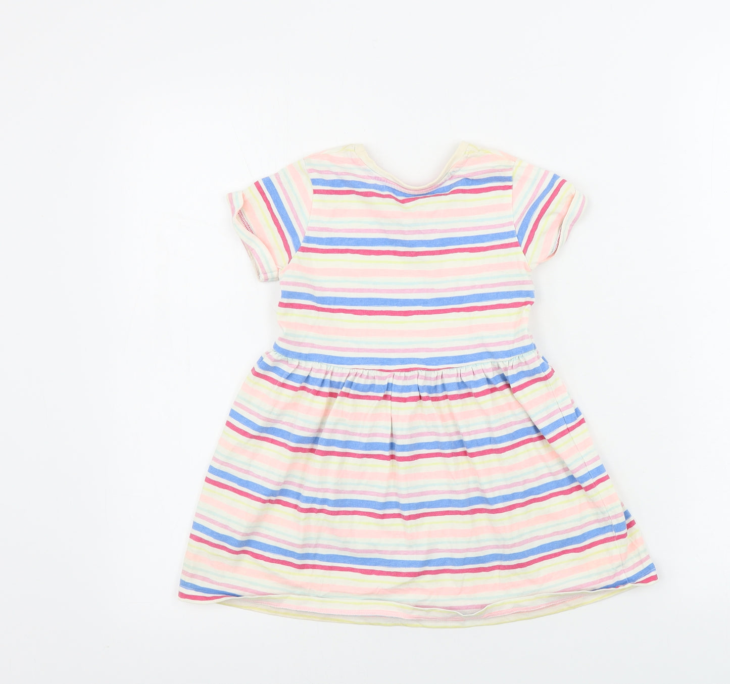 Matalan Girls White Striped  A-Line  Size 2-3 Years
