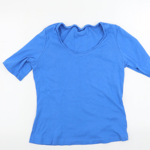 Preworn  Womens Blue   Basic T-Shirt Size 16