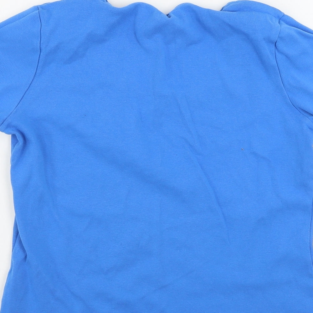 Preworn  Womens Blue   Basic T-Shirt Size 16