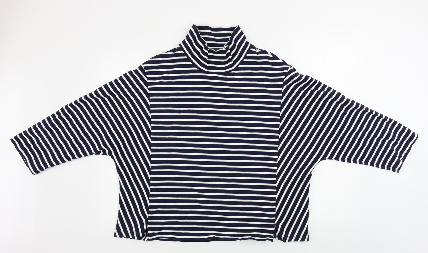 Marks and Spencer  Womens Blue Striped  Pullover Jumper Size 18