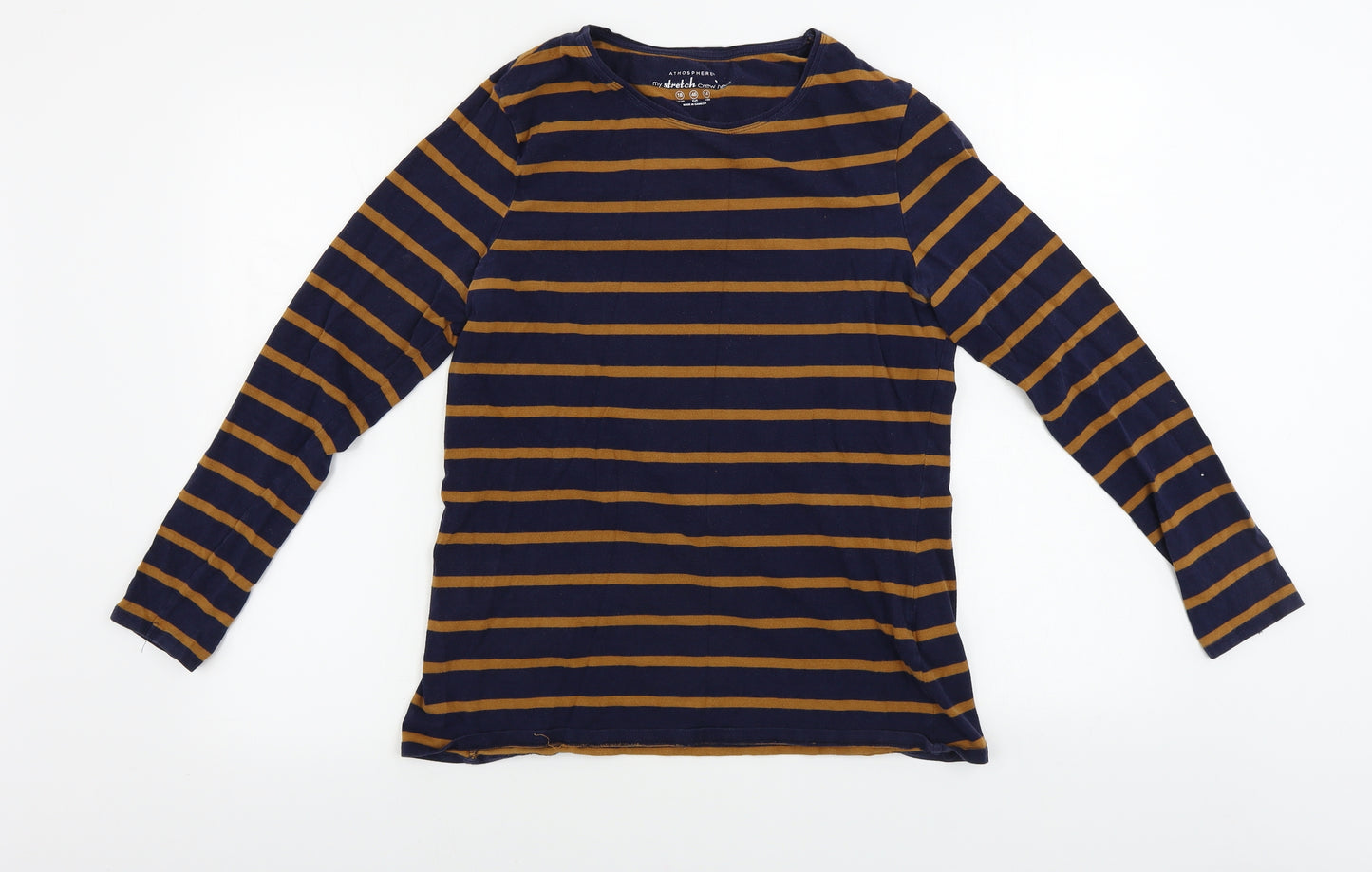 Atmosphere  Womens Brown Striped  Basic T-Shirt Size 18