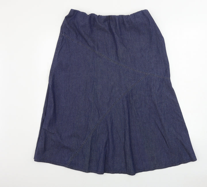 Preworn Womens Blue   A-Line Skirt Size 14