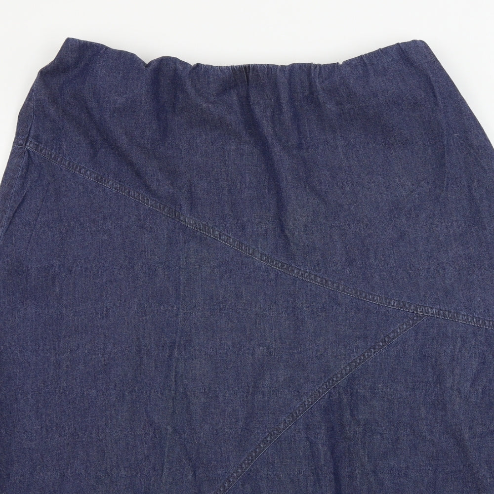 Preworn Womens Blue   A-Line Skirt Size 14
