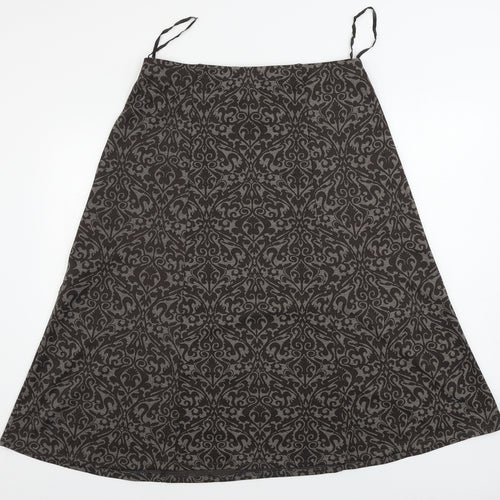 Profile Womens Brown Floral  A-Line Skirt Size 32 in