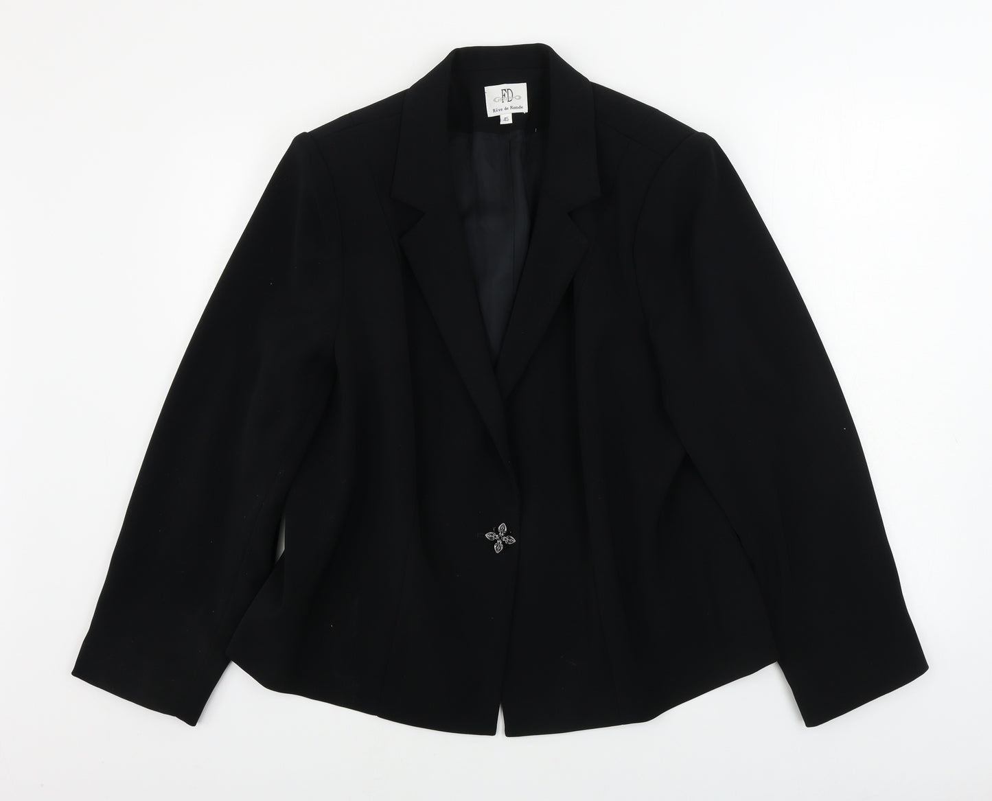 reve de rondo Womens Black   Jacket Blazer Size 16