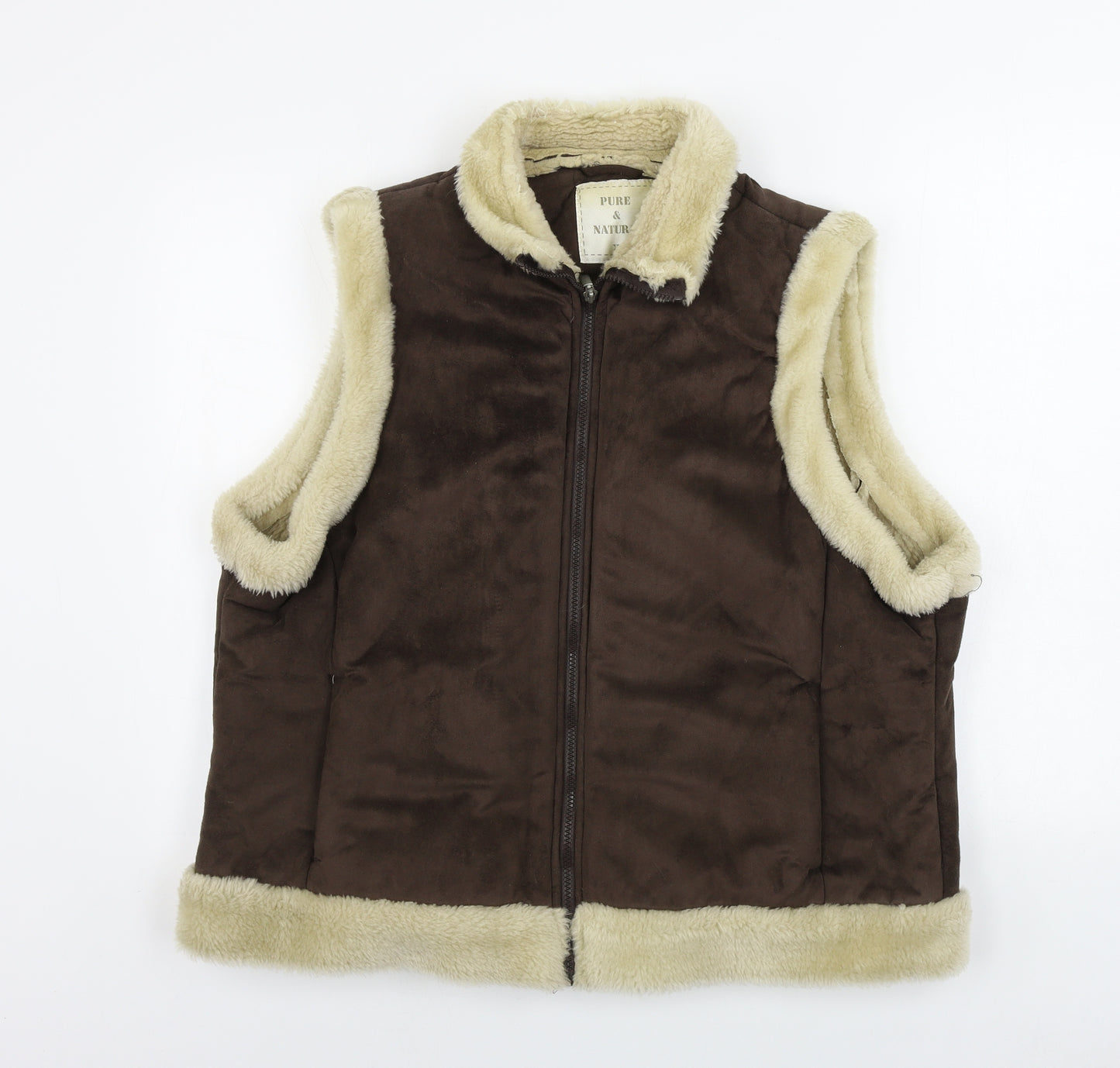 Pure & Natural   Womens Brown   Gilet Coat Size XL