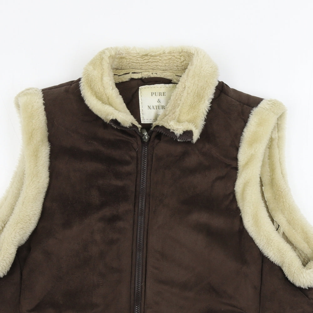 Pure & Natural   Womens Brown   Gilet Coat Size XL