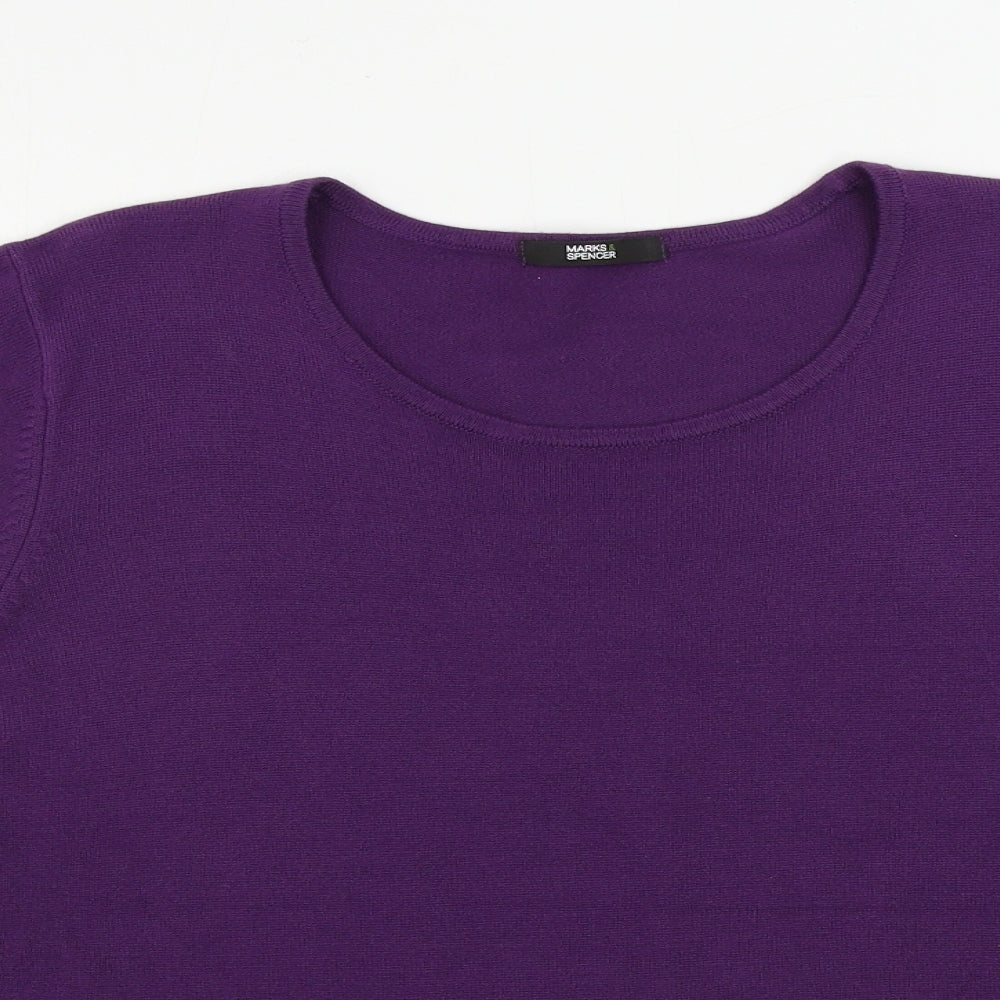 Marks and Spencer Womens Purple   Pullover Jumper Size 20