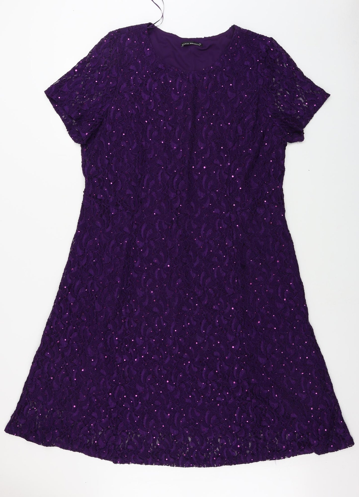 David Emmanuel   Womens Purple   A-Line  Size 22
