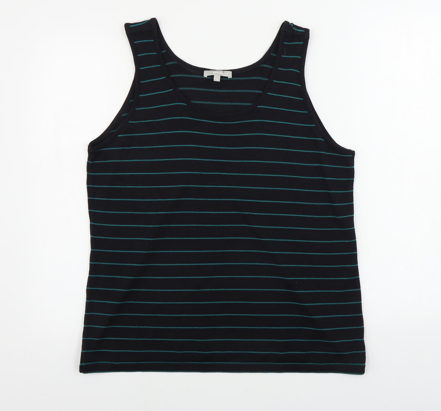 per una  Womens Black Striped  Basic Tank Size 18