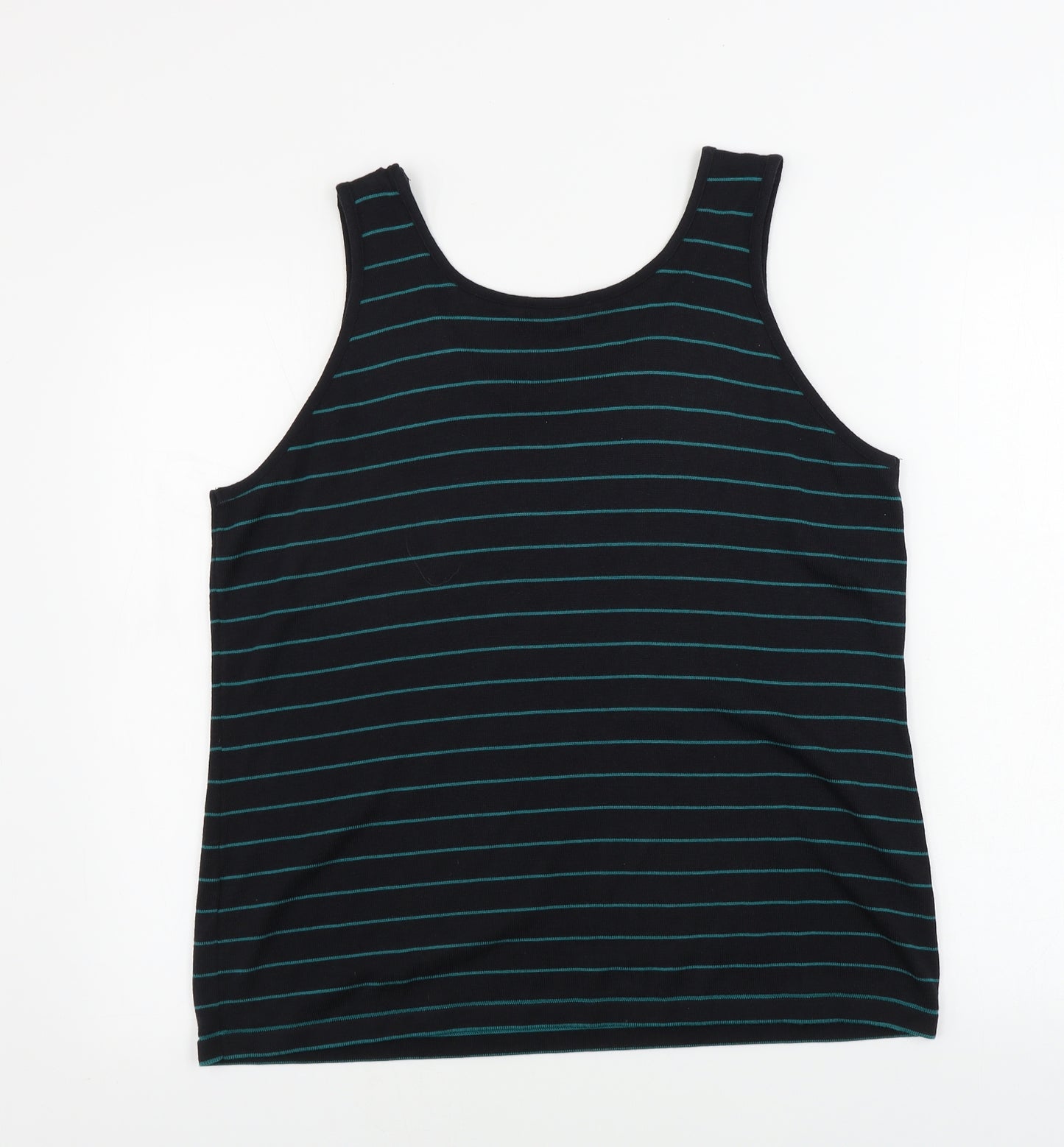 per una  Womens Black Striped  Basic Tank Size 18