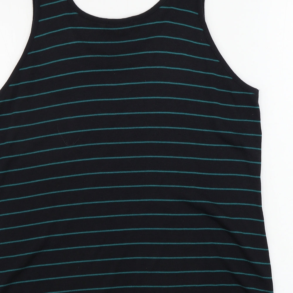 per una  Womens Black Striped  Basic Tank Size 18