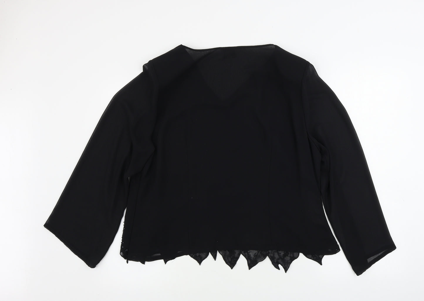 reve de rondo Womens Black   Basic Blouse Size 16