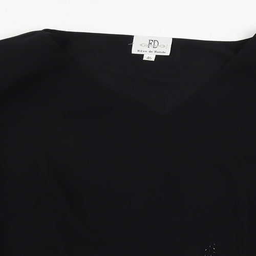 reve de rondo Womens Black   Basic Blouse Size 16