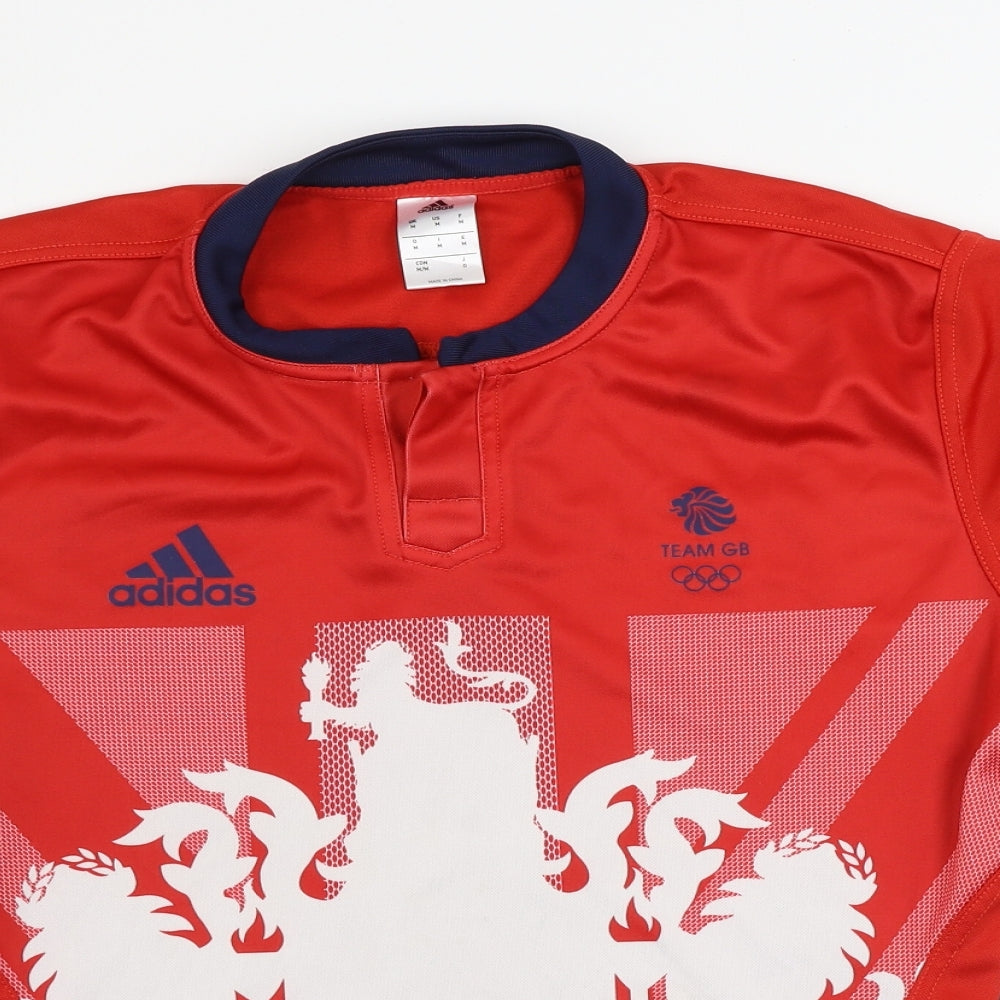 adidas  Mens Red    T-Shirt Size M  - Team GB