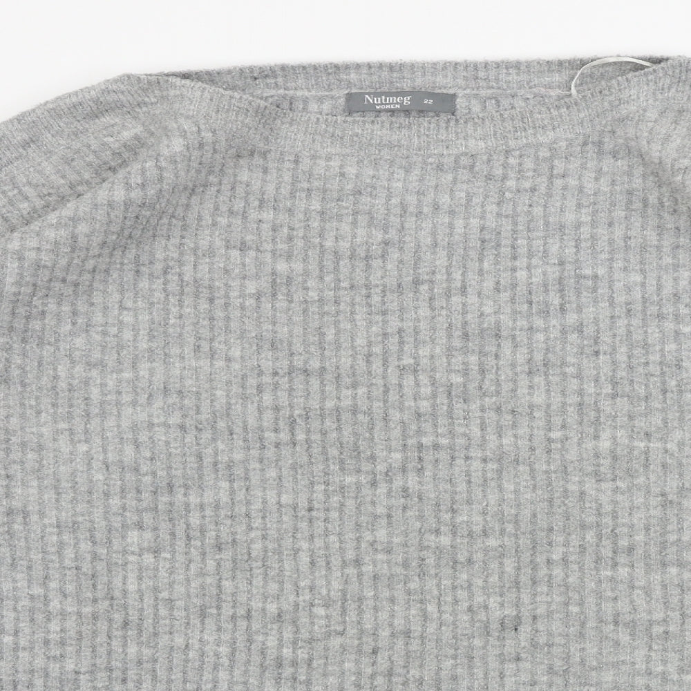 Nutmeg Womens Grey   Pullover Jumper Size 22