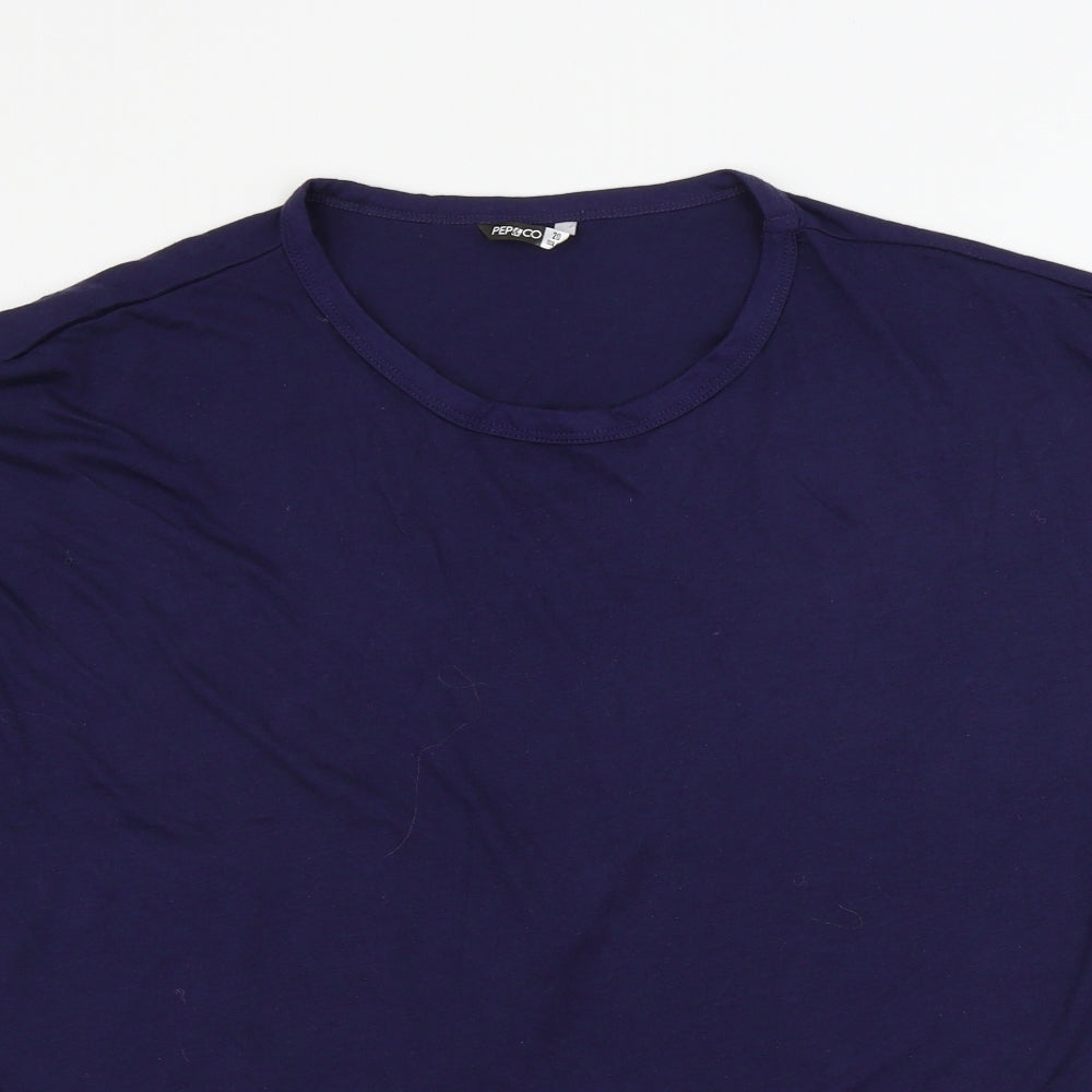 pep&co Womens Blue   Basic T-Shirt Size 20