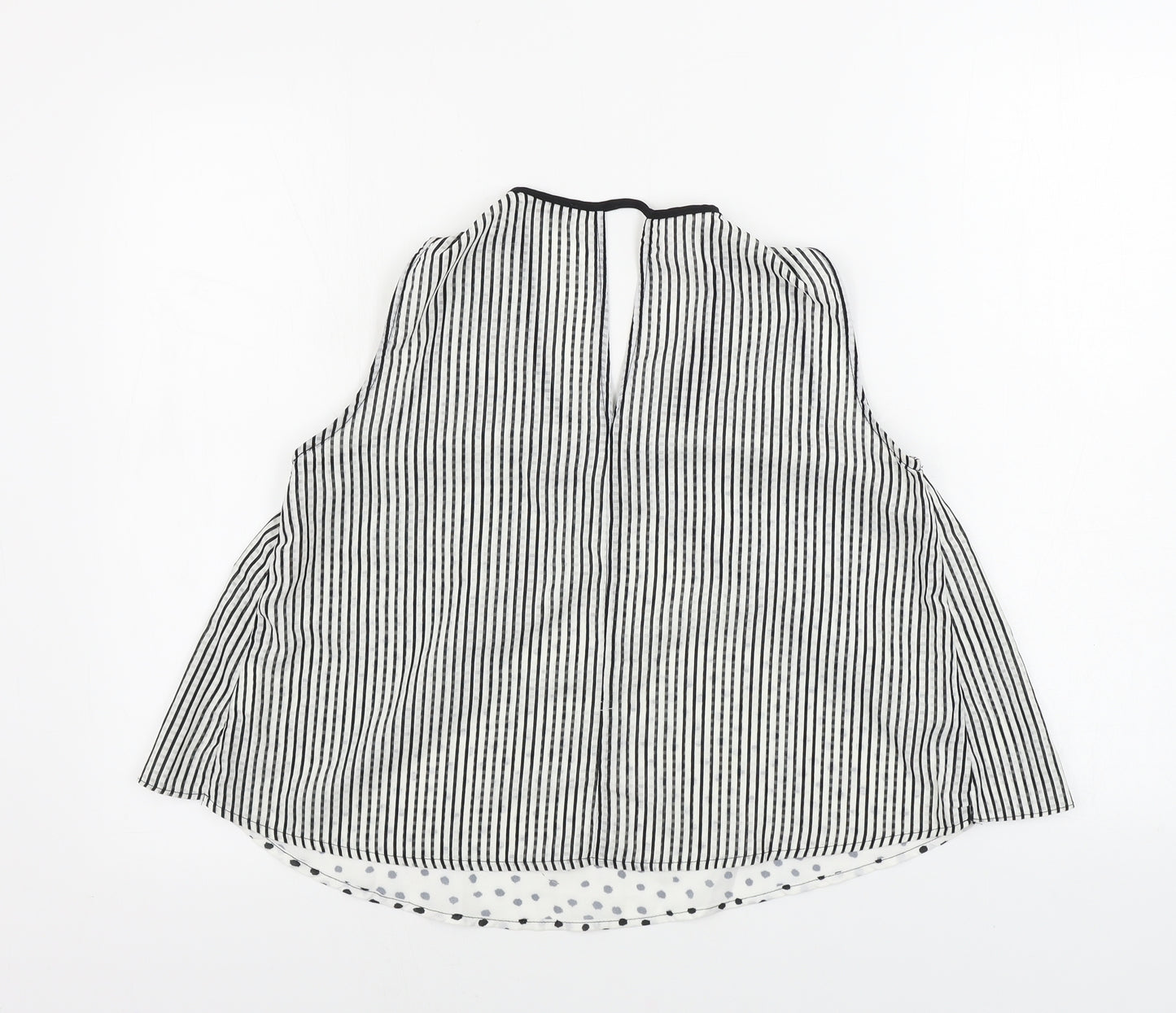 lovie  Womens White Polka Dot  Basic Tank Size M