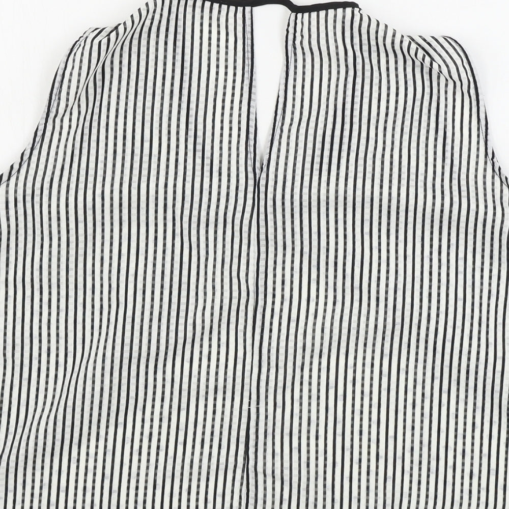 lovie  Womens White Polka Dot  Basic Tank Size M