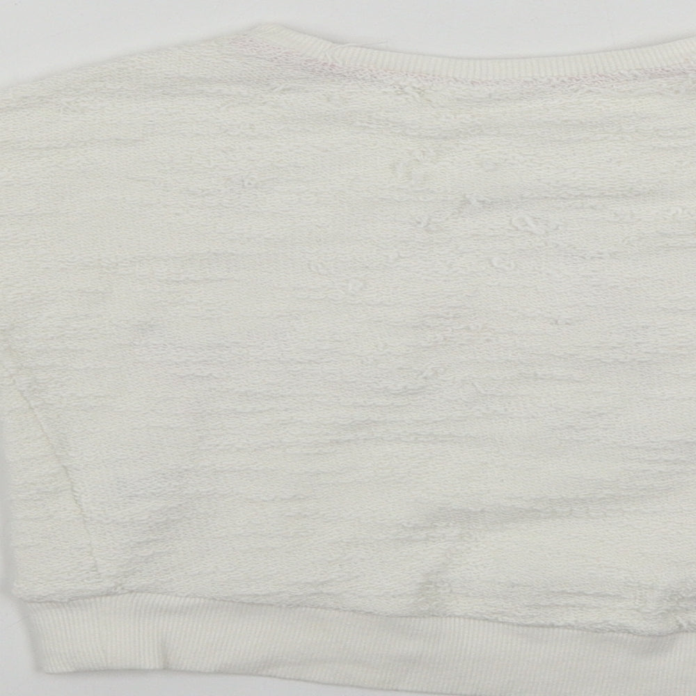 F&F  Girls White   Pullover Jumper Size 3-4 Years