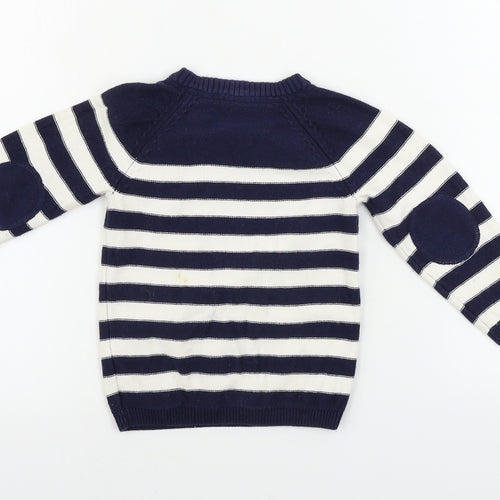 H&M  Boys Blue Striped  Pullover Jumper Size 2 Years