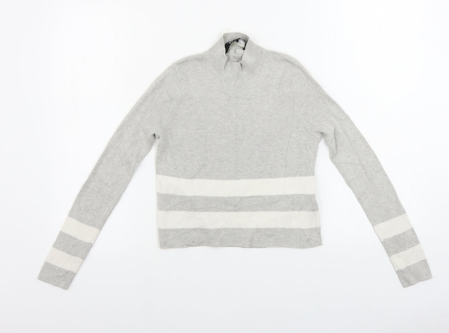 New Look  Girls Grey Striped  Pullover Jumper Size 11-12 Years