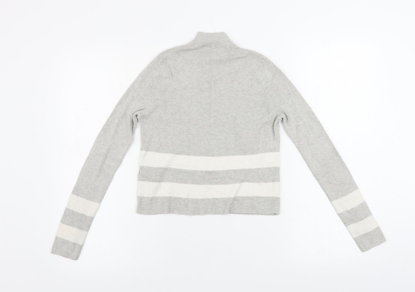 New Look  Girls Grey Striped  Pullover Jumper Size 11-12 Years