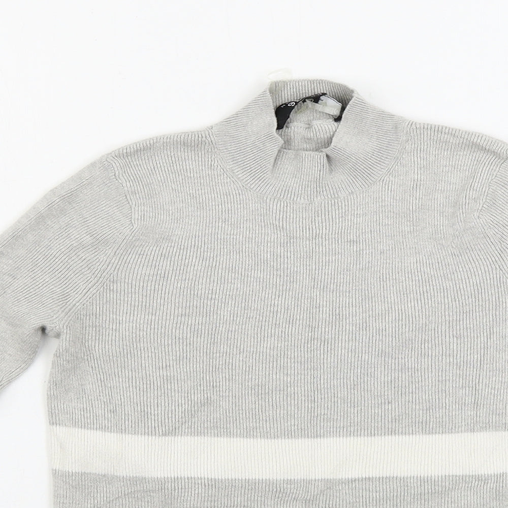 New Look  Girls Grey Striped  Pullover Jumper Size 11-12 Years