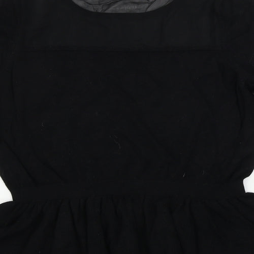 Coast Womens Black Houndstooth  Pullover Jumper Size L