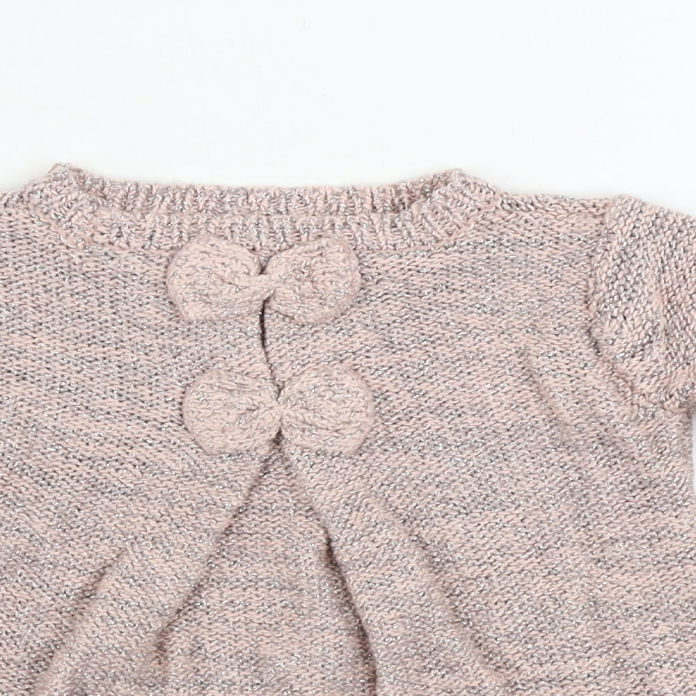 Primark  Girls Pink   Pullover Jumper Size 4-5 Years