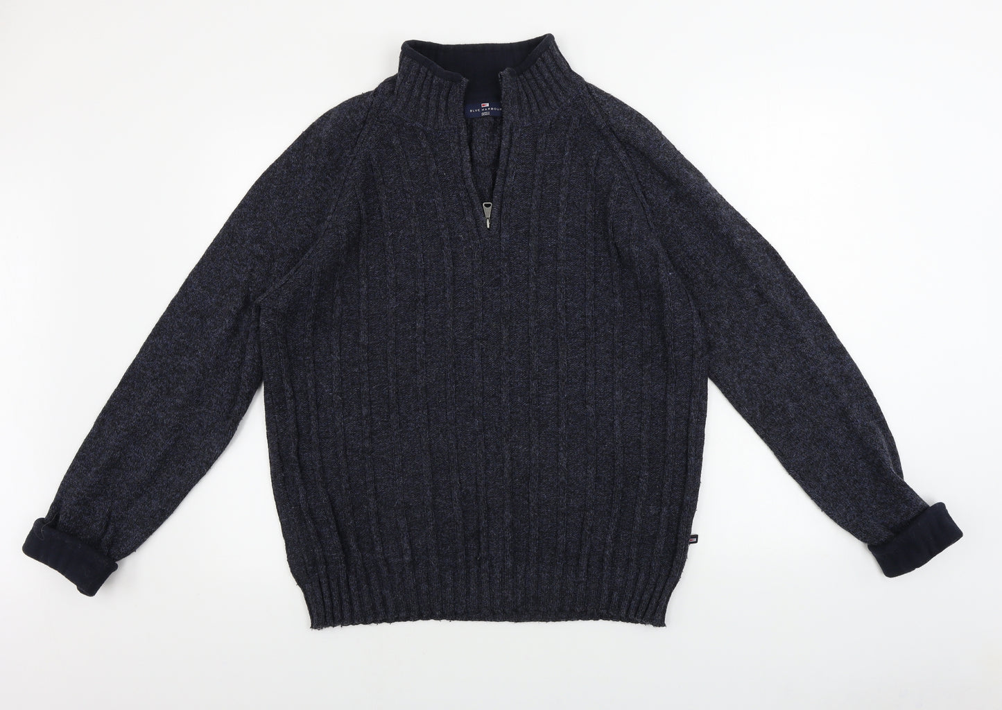 Marks and Spencer  Mens Grey   Henley Jumper Size L