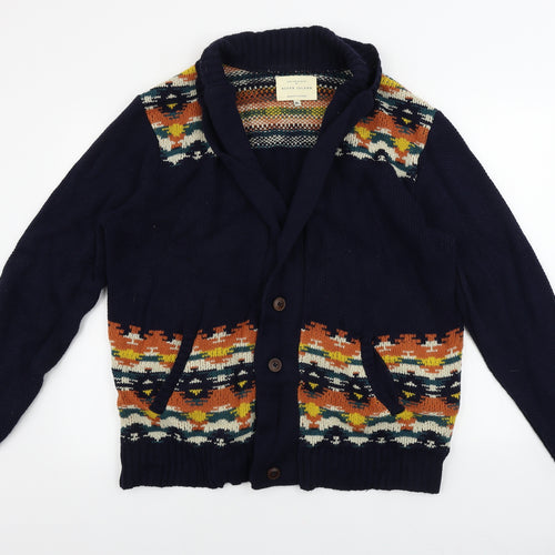 River Island  Mens Blue   Cardigan Jumper Size L