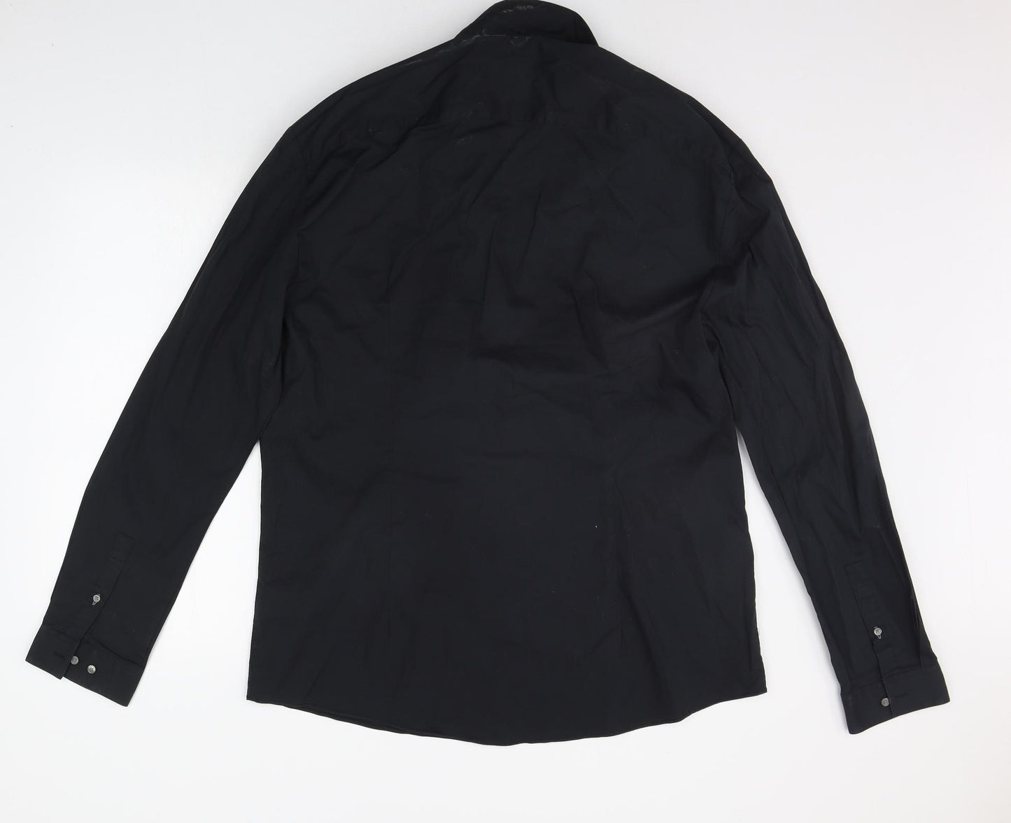 River Island Mens Black    Button-Up Size 2XL